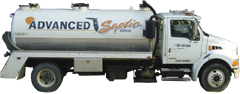 Septic pumping truck serving clermont groveland