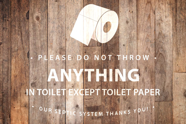 Septic System Bathroom Signs And Poems For Sensitive Plumbing