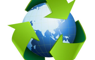 Recycle symbol. The Biosolids Program recycles sewage for land use.