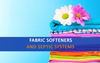 Photo of Colorful Towels with Words: "Fabric Softeners and Septic Systems"