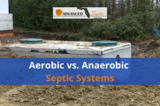 Image of Septic Tank in Florida Yard with Words "Aerobic vs. Anaerobic Septic Systems"