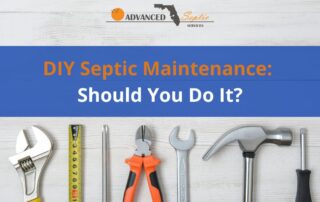 Image of Tools and Words "DIY Septic Maintenance: Should You Di It?"